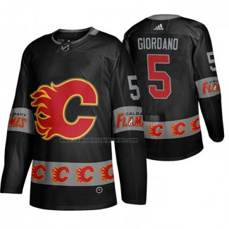 Camiseta Hockey Calgary Flames Mark Giordano Breakaway Negro