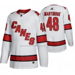 Camiseta Hockey Carolina Hurricanes Jordan Martinook Segunda Autentico Blanco