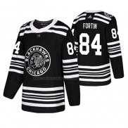 Camiseta Hockey Chicago Blackhawks Alexandre Fortin 2019 Winter Classic Negro