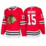 Camiseta Hockey Chicago Blackhawks Artem Anisimov Primera 2018 Rojo