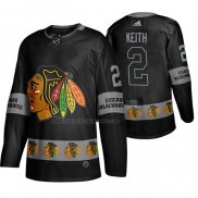 Camiseta Hockey Chicago Blackhawks Duncan Keith Breakaway Negro