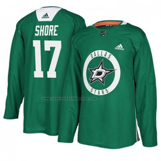 Camiseta Hockey Dallas Stars Devin Shore New Season Practice Verde