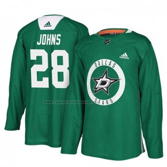 Camiseta Hockey Dallas Stars Stephen Johns New Season Practice Verde