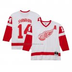 Camiseta Hockey Detroit Red Wings Brendan Shanahan Mitchell & Ness 2001-02 Alterno Captain Blue Line Rojo Camiseta Hockey Detroit Red Wings Brendan Shanahan Mitchell & Ness 2001-02 Alterno Captain Blue Line Rojo