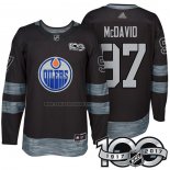 Camiseta Hockey Edmonton Oilers Connor Mcdavid 1917-2017 100th Aniversario Negro