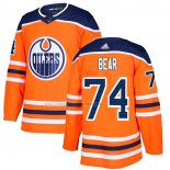 Camiseta Hockey Edmonton Oilers Ethan Bear Primera Autentico Naranja