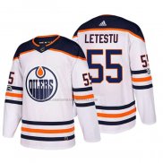 Camiseta Hockey Edmonton Oilers Mark Letestu 2018 Blanco