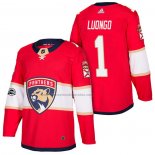 Camiseta Hockey Florida Panthers Roberto Luongo Autentico Primera 2018 Rojo