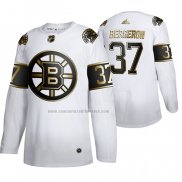 Camiseta Hockey Golden Edition Boston Bruins Patrice Bergeron Limited Blanco