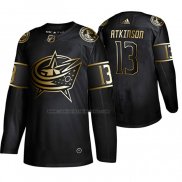 Camiseta Hockey Golden Edition Columbus Blue Jackets Cam Atkinson Autentico Negro