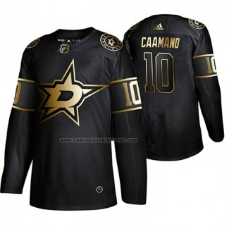 Camiseta Hockey Golden Edition Dallas Stars Nicholas Caamano Autentico Negro