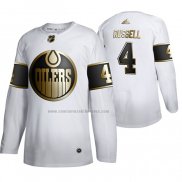 Camiseta Hockey Golden Edition Edmonton Oilers Kris Russell Limited Blanco