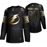 Camiseta Hockey Golden Edition Tampa Bay Lightning Andrei Vasilevskiy Autentico Negro