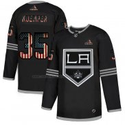 Camiseta Hockey Los Angeles Kings Darcy Kuemper 2020 USA Flag Negro