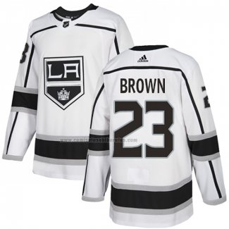 Camiseta Hockey Los Angeles Kings Dustin Brown Road Autentico Blanco