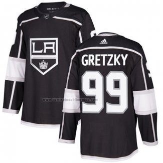 Camiseta Hockey Los Angeles Kings Wayne Gretzky Primera Autentico Negro