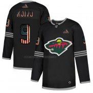 Camiseta Hockey Minnesota Wild Mikko Koivu 2020 USA Flag Negro