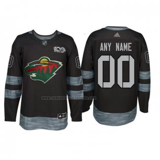 Camiseta Hockey Minnesota Wild Personalizada Negro