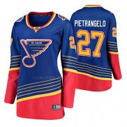 Camiseta Hockey Mujer St. Louis Blues Jay Bouwmeester Autentico Jugador Azul