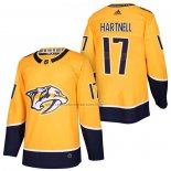 Camiseta Hockey Nashville Predators Scott Hartnell 2018 Autentico Primera Amarillo