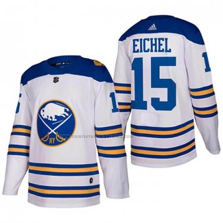 Camiseta Hockey Nino Buffalo Sabres Jack Eichel Autentico Blanco