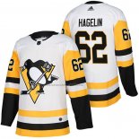 Camiseta Hockey Pittsburgh Penguins Carl Hagelin Autentico Segunda 2018 Blanco