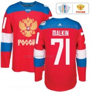 Camiseta Hockey Rusia Evgeni Malkin Premier 2016 World Cup Rojo