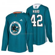 Camiseta Hockey San Jose Sharks Joel Ward New Season Practice Verde