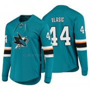 Camiseta Hockey San Jose Sharks Marc Edouard Vlasic Platinum Verde