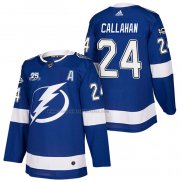 Camiseta Hockey Tampa Bay Lightning Ryan Callahan Autentico Primera 2018 Azul