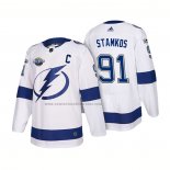 Camiseta Hockey Tampa Bay Lightning Steven Stamkos 2018 Blanco