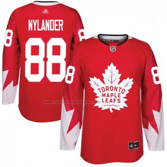 Camiseta Hockey Toronto Maple Leafs William Nylander Canada Autentico Rojo