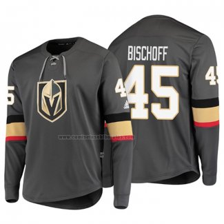 Camiseta Hockey Vegas Golden Knights Jake Bischoff Platinum Gris