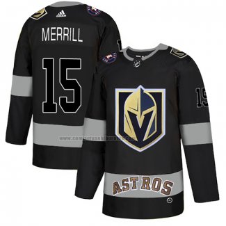 Camiseta Hockey Vegas Golden Knights Merrill City Joint Name Stitched Negro