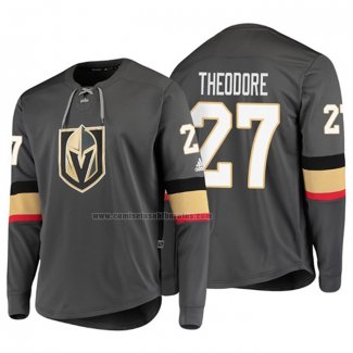 Camiseta Hockey Vegas Golden Knights Shea Theodore Platinum Gris