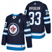 Camiseta Hockey Winnipeg Jets Dustin Byfuglien Autentico Primera 2018 Azul