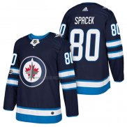 Camiseta Hockey Winnipeg Jets Michael Spacek Autentico Primera 2018 Azul