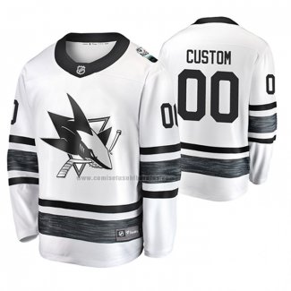 Camiseta Hockey 2019 All Star San Jose Sharks Personalizada Blanco