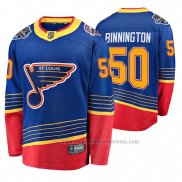 Camiseta Hockey 2020 All Star St. Louis Blues Jordan Binnington Retro Premier Breakaway Azul