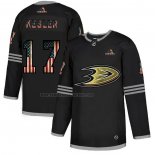 Camiseta Hockey Anaheim Ducks Ryan Kesler 2020 USA Flag Negro