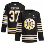 Camiseta Hockey Boston Bruins Patrice Bergeron Alterno Primegreen Autentico Negro