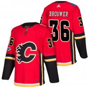 Camiseta Hockey Calgary Flames Troy Brouwer Primera Autentico 2018 Rojo