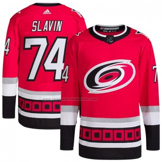 Camiseta Hockey Carolina Hurricanes Jaccob Slavin Primegreen Autentico Pro Rojo