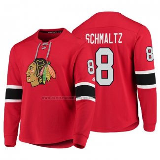 Camiseta Hockey Chicago Blackhawks Nick Schmaltz Platinum Rojo