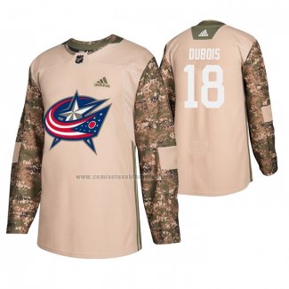 Camiseta Hockey Columbus Blue Jackets Pierre Luc Dubois Veterans Day Camuflaje