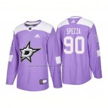 Camiseta Hockey Dallas Stars Jason Spezza Autentico 2018 Fights Cancer Violeta