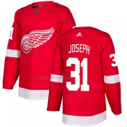 Camiseta Hockey Detroit Red Wings Curtis Joseph Primera Autentico Rojo