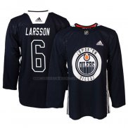 Camiseta Hockey Edmonton Oilers Adam Larsson New Season Practice Azul