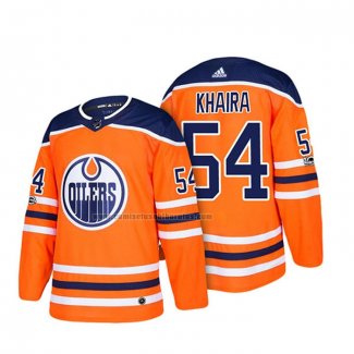 Camiseta Hockey Edmonton Oilers Jujhar Khaira 2018 Naranja