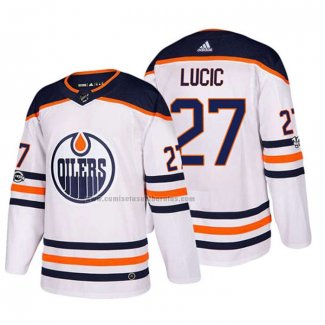 Camiseta Hockey Edmonton Oilers Milan Lucic 2018 Blanco